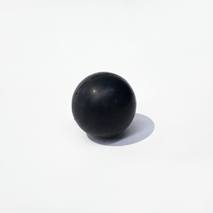 Strong Rubber Solid Ball for dogs, designed for durability and aggressive chewing, shown in vibrant black color