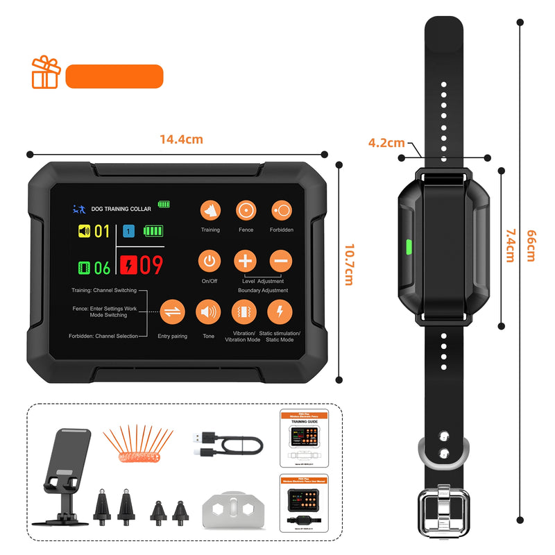 Houndware 3-in-1 Training Kit with Wireless Outdoor & Indoor Fence