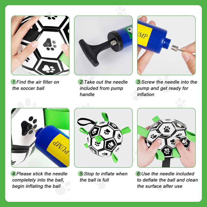 instruction to use large dog soccer ball