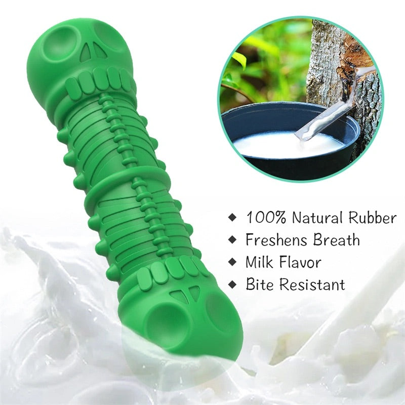 features of dog bone squeaky toy