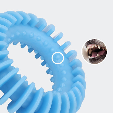 Durable silicone teething toy for puppies, offering gum relief and promoting dental health through interactive play and engagement.
Available in Australia