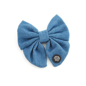 Deluxe Dog Bow Denim