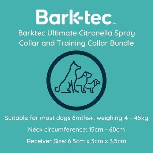 Barktec Ultimate Citronella Spray Collar and Training Collar Bundle